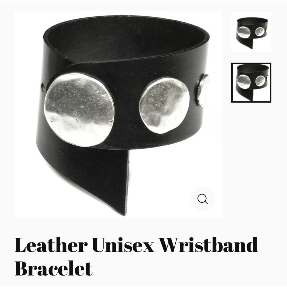 Leather Unisex Wristband Bracelet